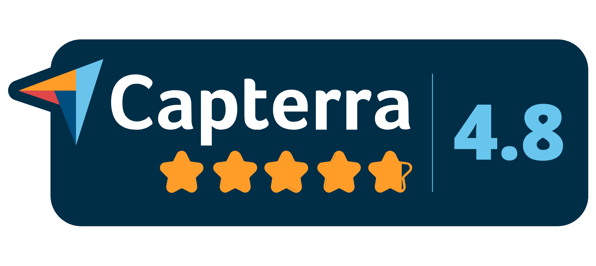 Capterra 4.8 stars png