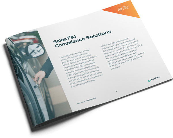 KPA - Vera F&I Compliance Datasheet cover