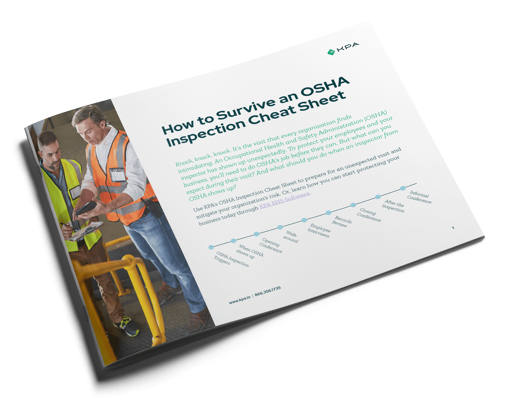 KPA How to survive OSHA Inspection Cheat Sheet cover