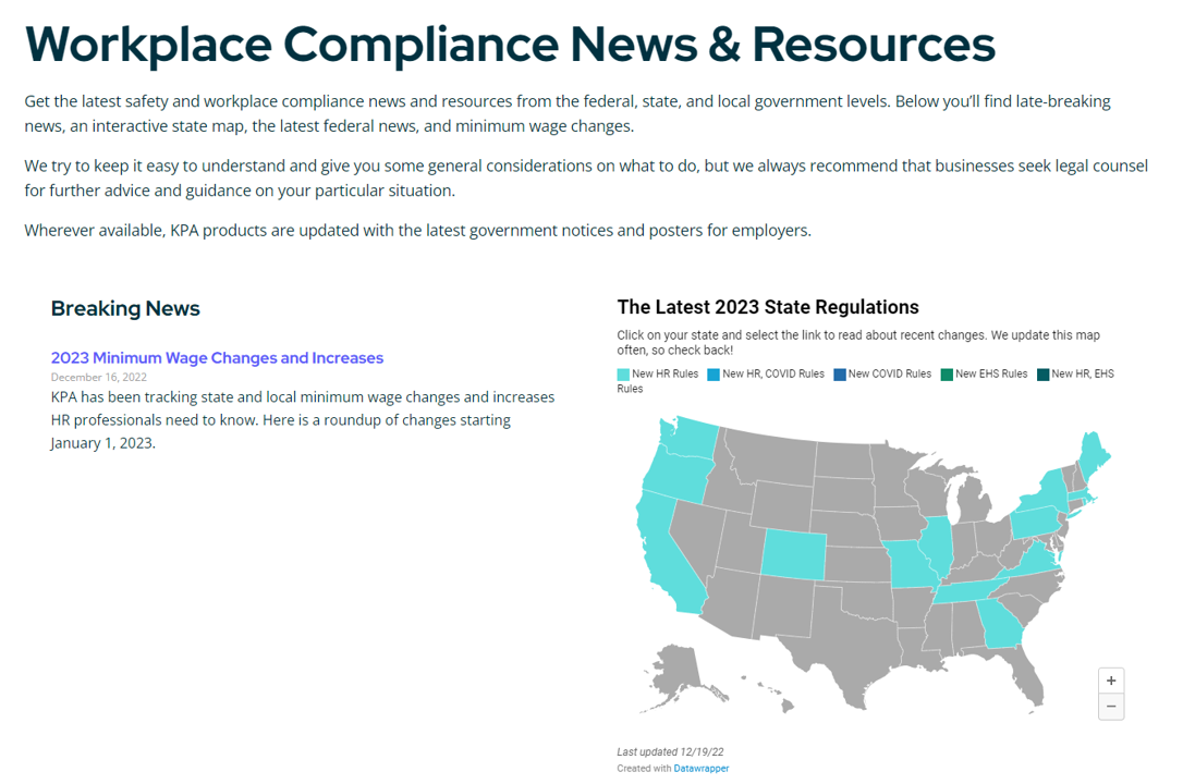 2023 Workplace Compliance News & Resources Screenshot